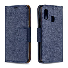 Custodia Portafoglio In Pelle Cover con Supporto B06F per Samsung Galaxy A20e Blu