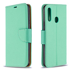 Custodia Portafoglio In Pelle Cover con Supporto B06F per Samsung Galaxy A20s Verde