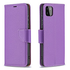 Custodia Portafoglio In Pelle Cover con Supporto B06F per Samsung Galaxy A22 5G Viola