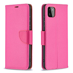 Custodia Portafoglio In Pelle Cover con Supporto B06F per Samsung Galaxy A22s 5G Rosa Caldo