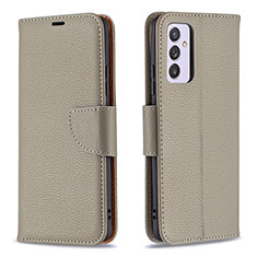 Custodia Portafoglio In Pelle Cover con Supporto B06F per Samsung Galaxy A24 4G Grigio