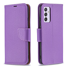 Custodia Portafoglio In Pelle Cover con Supporto B06F per Samsung Galaxy A24 4G Viola