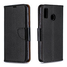 Custodia Portafoglio In Pelle Cover con Supporto B06F per Samsung Galaxy A30 Nero