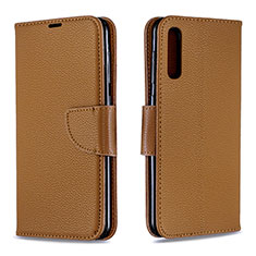 Custodia Portafoglio In Pelle Cover con Supporto B06F per Samsung Galaxy A30S Marrone