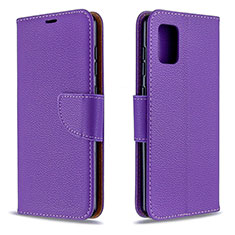 Custodia Portafoglio In Pelle Cover con Supporto B06F per Samsung Galaxy A31 Viola