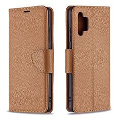 Custodia Portafoglio In Pelle Cover con Supporto B06F per Samsung Galaxy A32 4G Marrone