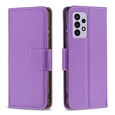 Custodia Portafoglio In Pelle Cover con Supporto B06F per Samsung Galaxy A33 5G Viola