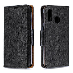 Custodia Portafoglio In Pelle Cover con Supporto B06F per Samsung Galaxy A40 Nero