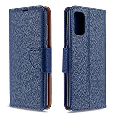 Custodia Portafoglio In Pelle Cover con Supporto B06F per Samsung Galaxy A41 Blu