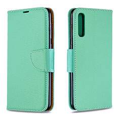 Custodia Portafoglio In Pelle Cover con Supporto B06F per Samsung Galaxy A50S Verde