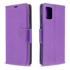 Custodia Portafoglio In Pelle Cover con Supporto B06F per Samsung Galaxy A51 5G Viola