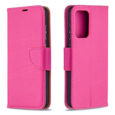 Custodia Portafoglio In Pelle Cover con Supporto B06F per Samsung Galaxy A52 4G Rosa Caldo