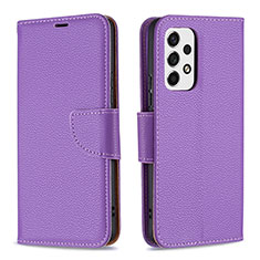 Custodia Portafoglio In Pelle Cover con Supporto B06F per Samsung Galaxy A53 5G Viola