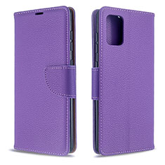 Custodia Portafoglio In Pelle Cover con Supporto B06F per Samsung Galaxy A71 5G Viola