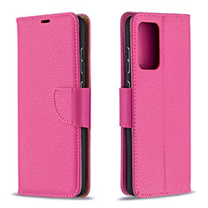 Custodia Portafoglio In Pelle Cover con Supporto B06F per Samsung Galaxy A72 4G Rosa Caldo