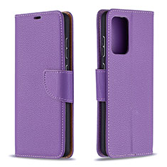 Custodia Portafoglio In Pelle Cover con Supporto B06F per Samsung Galaxy A72 4G Viola