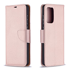 Custodia Portafoglio In Pelle Cover con Supporto B06F per Samsung Galaxy A72 5G Oro Rosa