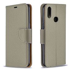 Custodia Portafoglio In Pelle Cover con Supporto B06F per Samsung Galaxy M01s Grigio