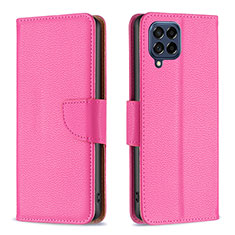 Custodia Portafoglio In Pelle Cover con Supporto B06F per Samsung Galaxy M53 5G Rosa Caldo