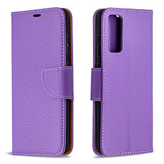 Custodia Portafoglio In Pelle Cover con Supporto B06F per Samsung Galaxy S20 FE 4G Viola