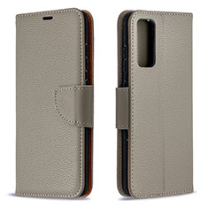 Custodia Portafoglio In Pelle Cover con Supporto B06F per Samsung Galaxy S20 FE 5G Grigio