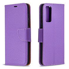 Custodia Portafoglio In Pelle Cover con Supporto B06F per Samsung Galaxy S20 FE 5G Viola