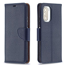 Custodia Portafoglio In Pelle Cover con Supporto B06F per Xiaomi Mi 11i 5G Blu