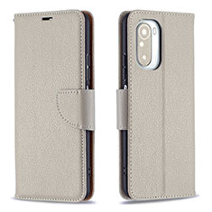 Custodia Portafoglio In Pelle Cover con Supporto B06F per Xiaomi Mi 11i 5G Grigio