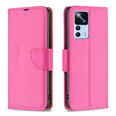 Custodia Portafoglio In Pelle Cover con Supporto B06F per Xiaomi Mi 12T 5G Rosa Caldo