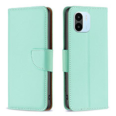 Custodia Portafoglio In Pelle Cover con Supporto B06F per Xiaomi Poco C50 Verde