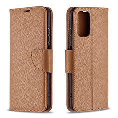 Custodia Portafoglio In Pelle Cover con Supporto B06F per Xiaomi Poco M5S Marrone