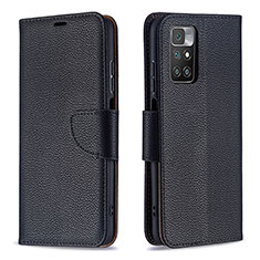 Custodia Portafoglio In Pelle Cover con Supporto B06F per Xiaomi Redmi 10 (2022) Nero