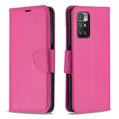 Custodia Portafoglio In Pelle Cover con Supporto B06F per Xiaomi Redmi 10 (2022) Rosa Caldo