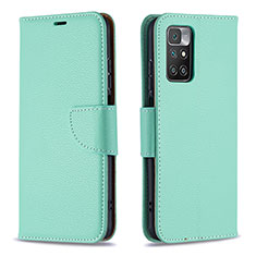 Custodia Portafoglio In Pelle Cover con Supporto B06F per Xiaomi Redmi 10 (2022) Verde