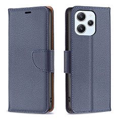 Custodia Portafoglio In Pelle Cover con Supporto B06F per Xiaomi Redmi 12 4G Blu