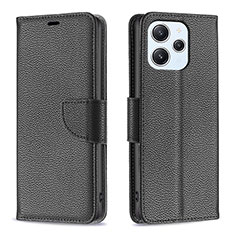 Custodia Portafoglio In Pelle Cover con Supporto B06F per Xiaomi Redmi 12 4G Nero