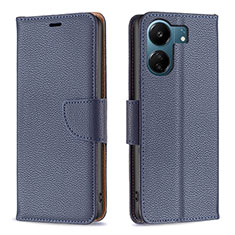 Custodia Portafoglio In Pelle Cover con Supporto B06F per Xiaomi Redmi 13C Blu