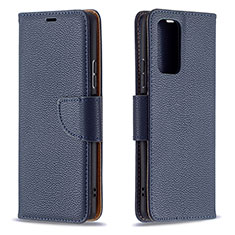 Custodia Portafoglio In Pelle Cover con Supporto B06F per Xiaomi Redmi Note 10 Pro 4G Blu