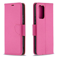 Custodia Portafoglio In Pelle Cover con Supporto B06F per Xiaomi Redmi Note 10 Pro 4G Rosa Caldo