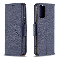 Custodia Portafoglio In Pelle Cover con Supporto B06F per Xiaomi Redmi Note 10S 4G Blu