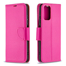 Custodia Portafoglio In Pelle Cover con Supporto B06F per Xiaomi Redmi Note 10S 4G Rosa Caldo