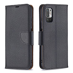 Custodia Portafoglio In Pelle Cover con Supporto B06F per Xiaomi Redmi Note 10T 5G Nero