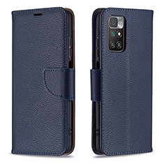 Custodia Portafoglio In Pelle Cover con Supporto B06F per Xiaomi Redmi Note 11 4G (2021) Blu