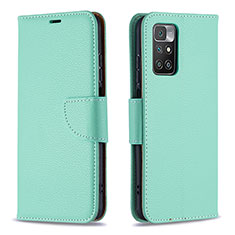 Custodia Portafoglio In Pelle Cover con Supporto B06F per Xiaomi Redmi Note 11 4G (2021) Verde