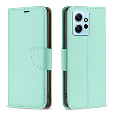 Custodia Portafoglio In Pelle Cover con Supporto B06F per Xiaomi Redmi Note 12 4G Verde