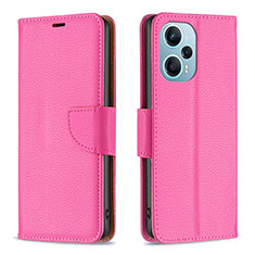 Custodia Portafoglio In Pelle Cover con Supporto B06F per Xiaomi Redmi Note 12 Turbo 5G Rosa Caldo