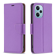 Custodia Portafoglio In Pelle Cover con Supporto B06F per Xiaomi Redmi Note 12 Turbo 5G Viola