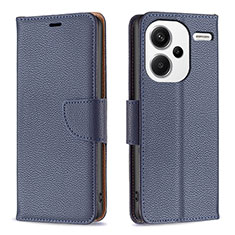 Custodia Portafoglio In Pelle Cover con Supporto B06F per Xiaomi Redmi Note 13 Pro+ Plus 5G Blu