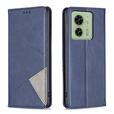 Custodia Portafoglio In Pelle Cover con Supporto B07F per Motorola Moto Edge 40 5G Blu