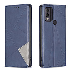 Custodia Portafoglio In Pelle Cover con Supporto B07F per Nokia C22 Blu